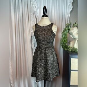Altar’d State Black & Gold Sleeveless Mini Dress Size Small
